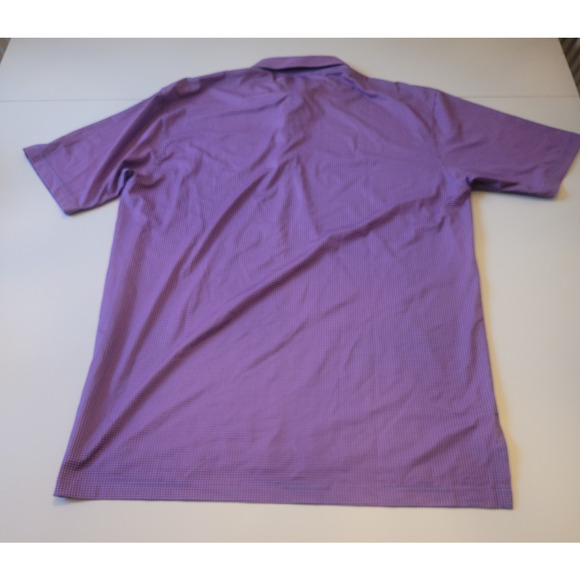 Turtleson Polo Shirt‎ M Pink /Blue Checked Performance Stretch Golf Casual Men - Picture 6 of 6